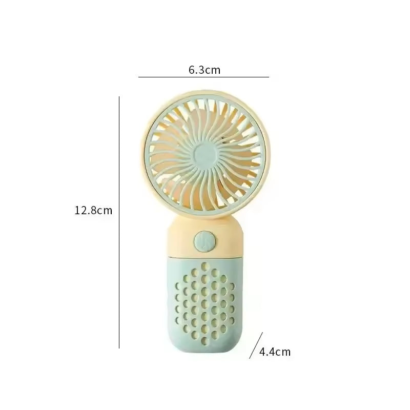 Cute USB Mini Portable USB Rechargeable Handheld Fan for Travel, Camping, or School
