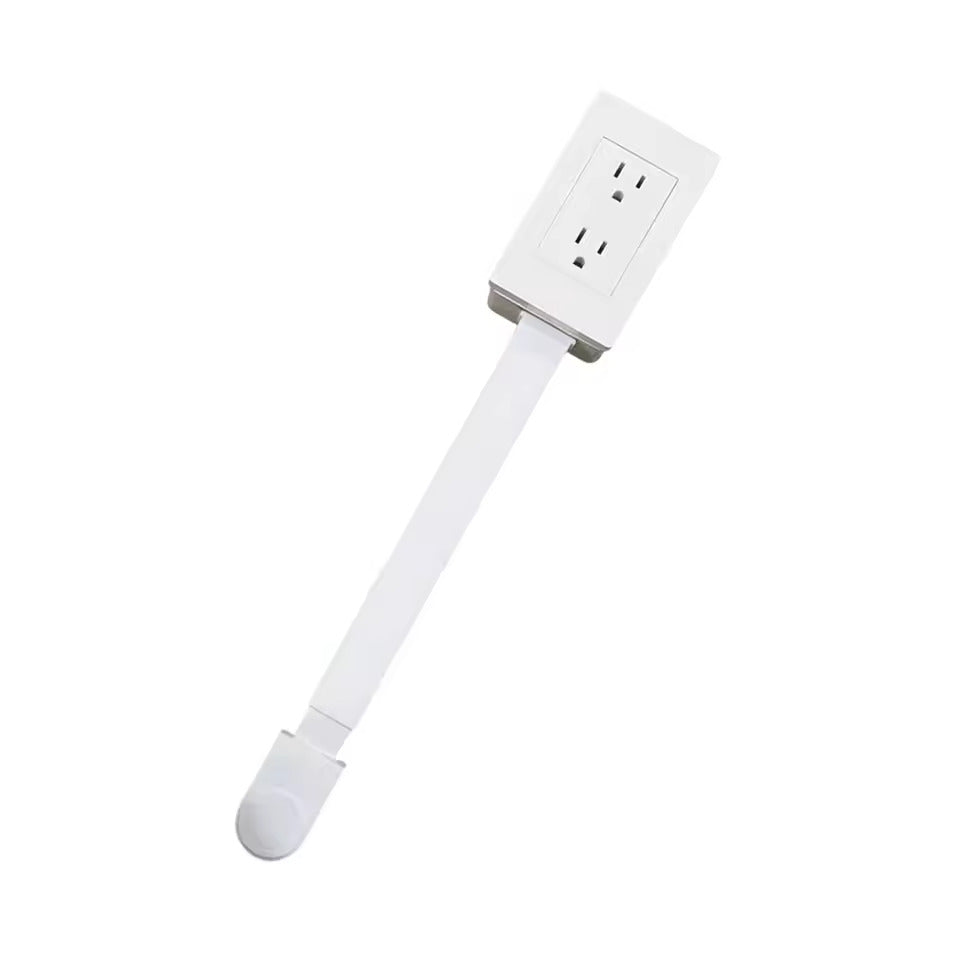 180° Rotating Power Socket Outlet Extender with TWO AC Outlets and USB-C USB-A Ports, Phone Holder & Flat Plug