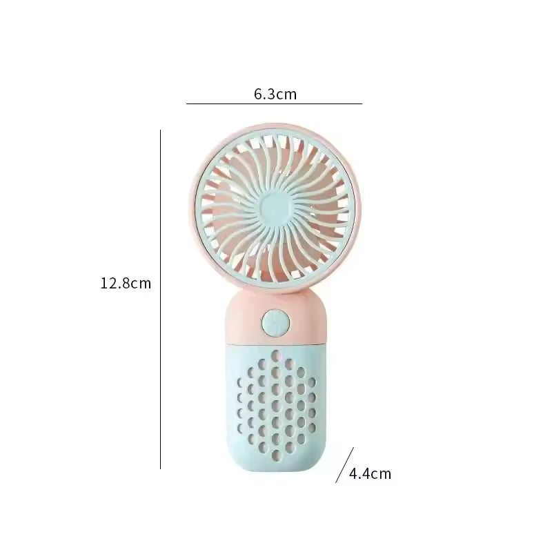 Cute USB Mini Portable USB Rechargeable Handheld Fan for Travel, Camping, or School