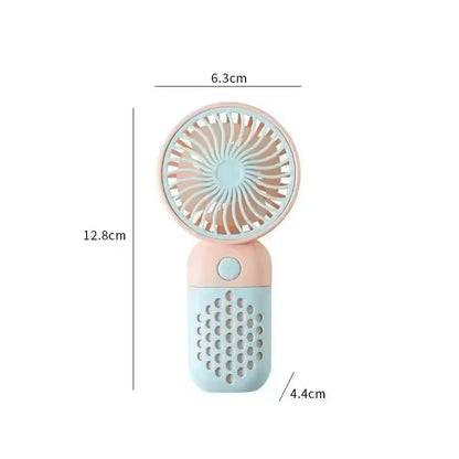 Cute USB Mini Portable USB Rechargeable Handheld Fan for Travel, Camping, or School