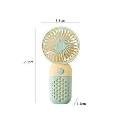 Cute USB Mini Portable USB Rechargeable Handheld Fan for Travel, Camping, or School