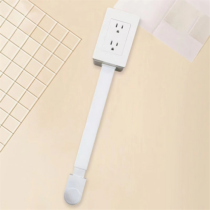 180° Rotating Power Socket Outlet Extender with TWO AC Outlets and USB-C USB-A Ports, Phone Holder & Flat Plug