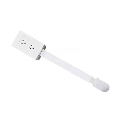 180° Rotating Power Socket Outlet Extender with TWO AC Outlets and USB-C USB-A Ports, Phone Holder & Flat Plug