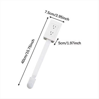 180° Rotating Power Socket Outlet Extender with TWO AC Outlets and USB-C USB-A Ports, Phone Holder & Flat Plug