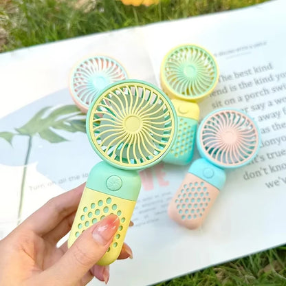 Cute USB Mini Portable USB Rechargeable Handheld Fan for Travel, Camping, or School