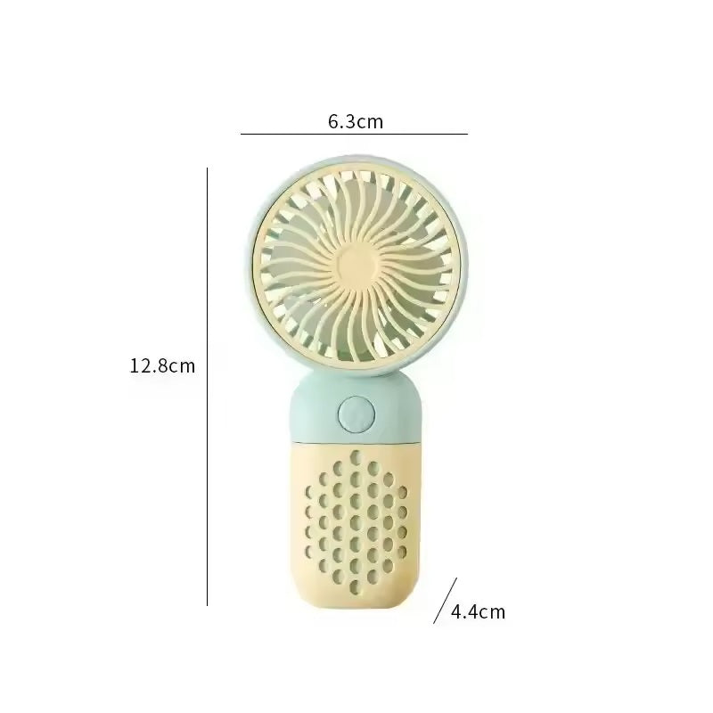 Cute USB Mini Portable USB Rechargeable Handheld Fan for Travel, Camping, or School