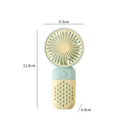 Cute USB Mini Portable USB Rechargeable Handheld Fan for Travel, Camping, or School