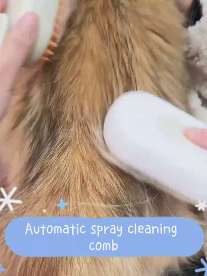 3-in-1 Pet Steam Brush for Dogs & Cats – Steamy Grooming Comb, Adjustable Pet Hair Remover, Anti-Static Mist, Detangling Deshedding Tool for Pet Fur & Dander Contro