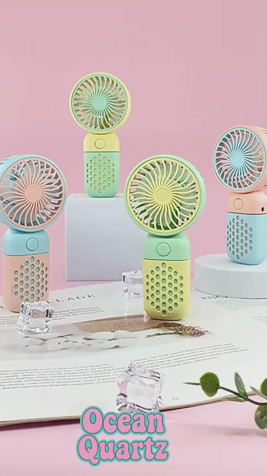 Cute USB Mini Portable USB Rechargeable Handheld Fan for Travel, Camping, or School